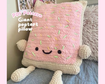 Giant toaster pastry PDF crochet pattern (digital download)