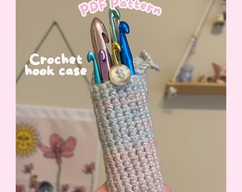 Patrón de crochet en PDF para estuche de ganchillo (descarga digital)