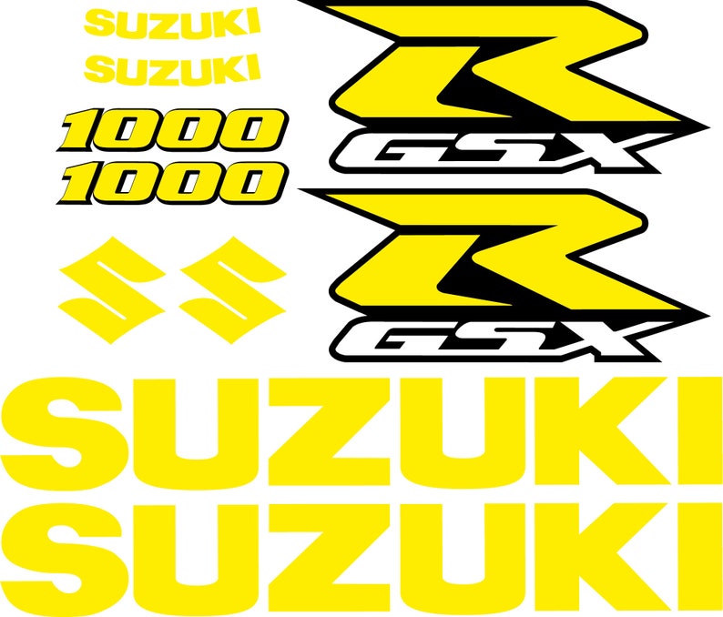 SUZUKI GSX-R 1000 STICKERS gsx 600 700 1000 Decals Bike Fairing Package image