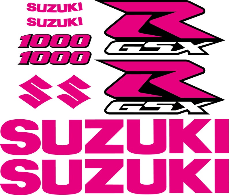 SUZUKI GSX-R 1000 STICKERS gsx 600 700 1000 Decals Bike Fairing Package image