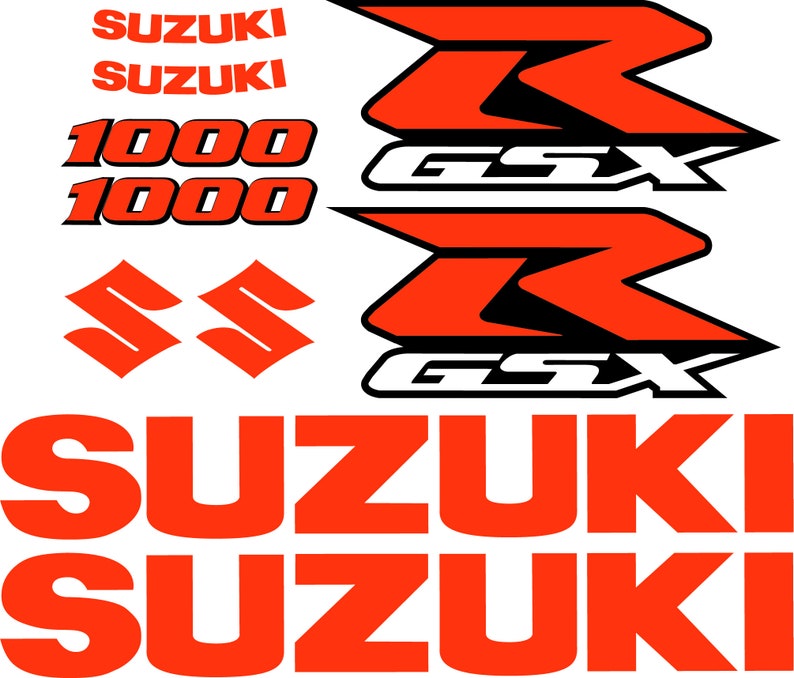 SUZUKI GSX-R 1000 STICKERS gsx 600 700 1000 Decals Bike Fairing Package image