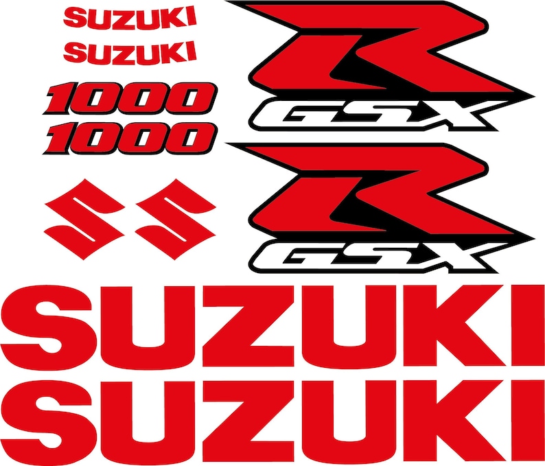 SUZUKI GSX-R 1000 STICKERS gsx 600 700 1000 Decals Bike Fairing Package item image