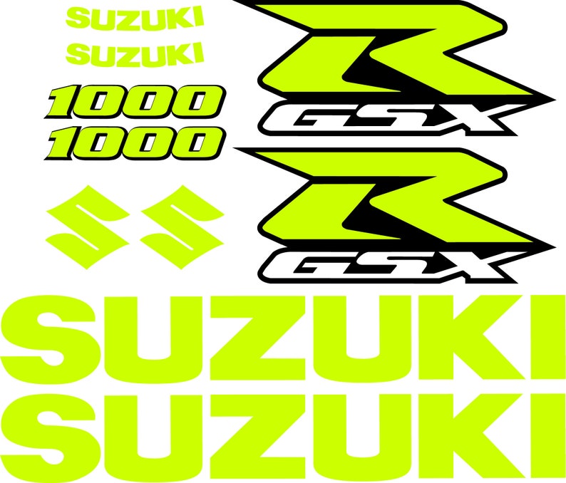 SUZUKI GSX-R 1000 STICKERS gsx 600 700 1000 Decals Bike Fairing Package image