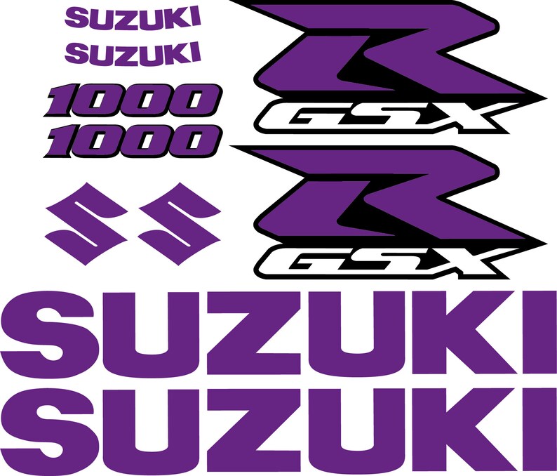 SUZUKI GSX-R 1000 STICKERS gsx 600 700 1000 Decals Bike Fairing Package image