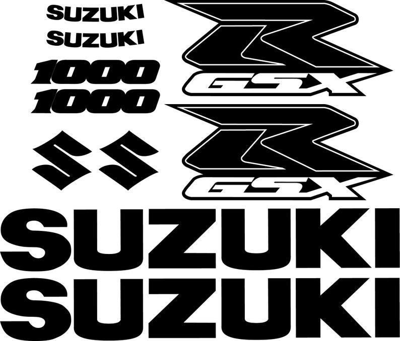 SUZUKI GSX-R 1000 STICKERS gsx 600 700 1000 Decals Bike Fairing Package image