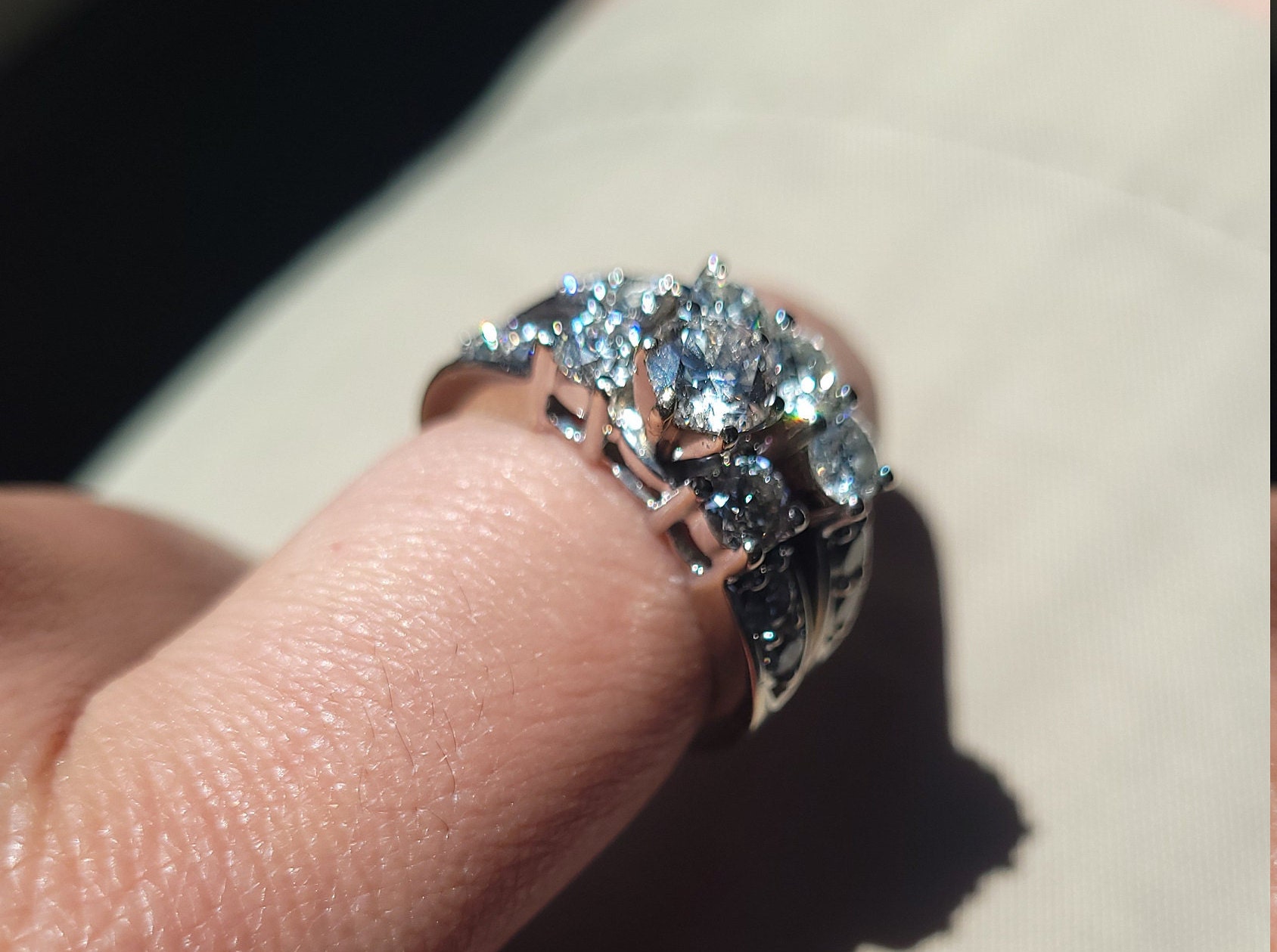 Diamond wedding set | Etsy