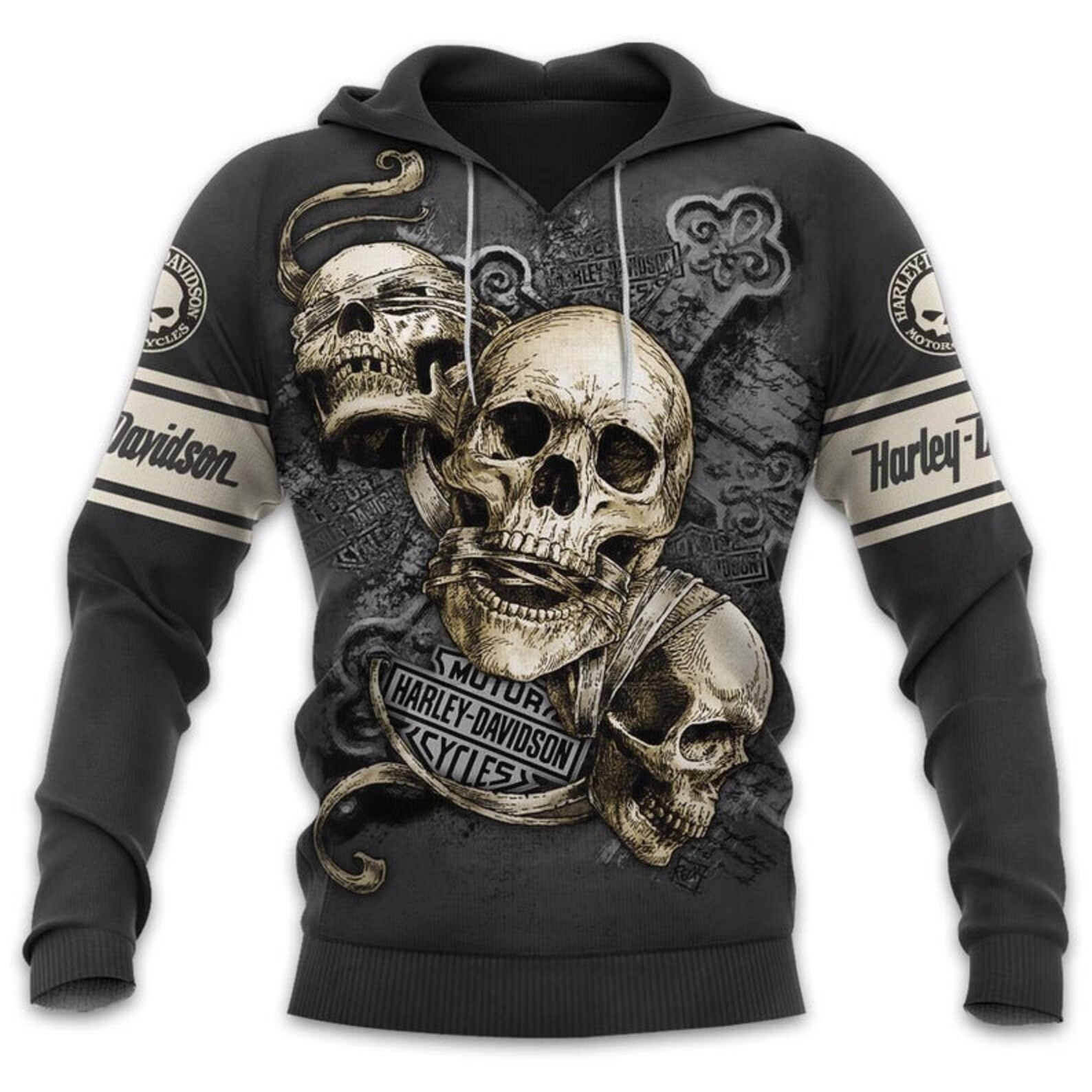 harley davidson skull sweatshirt