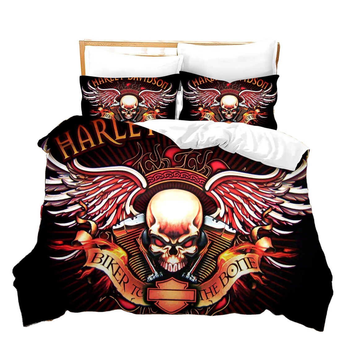 Promotional duvets covers bed sheets Harley Davidson 1 Etsy