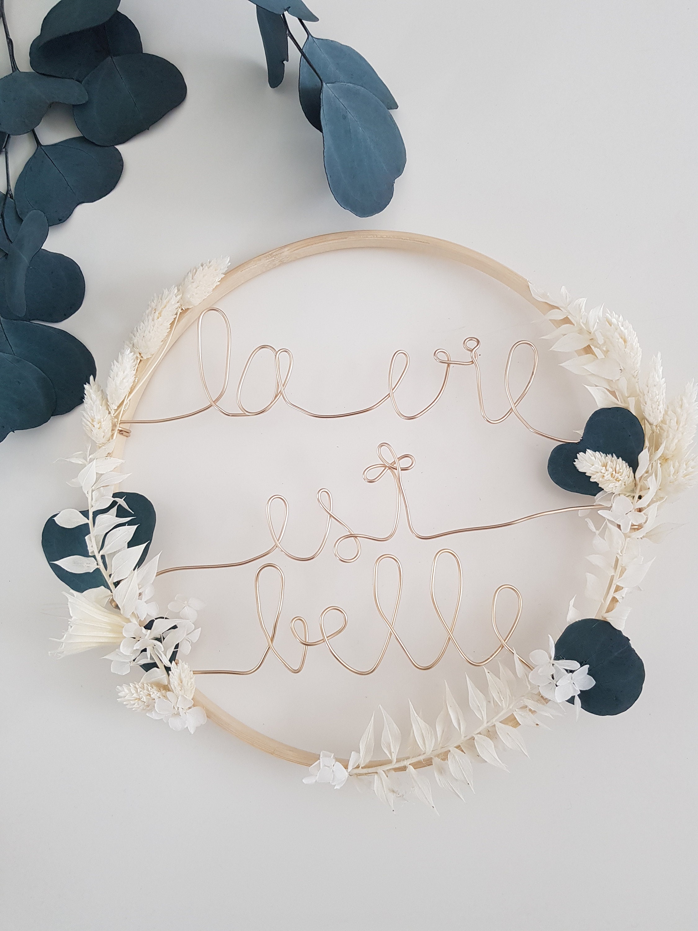 Couronne Personnalisable Pour Décoration Intérieur Offrir Tous Les Évènements Diamètre 22cm