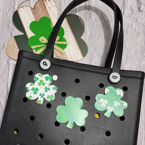 St. Patrick's Day Bogg Bag Button- Bogg Bag Charm- St. Patrick's Day décor- St. Patrick's Day Clover