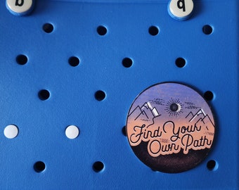 Bogg Bag Charm – Western Boho Mountains Theme, Find Your Own Path