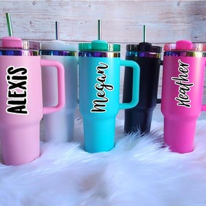 40oz Chroma Tumbler- Sublimation Tumbler | Chrome Rim | Shimmer Tumbler | Ready To Ship | 40 oz Tumbler- Personalized 40oz Tumbler