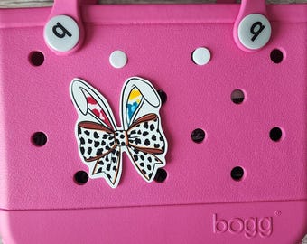 Bunny Ears Bogg Bag Charm: Easter Bag Button