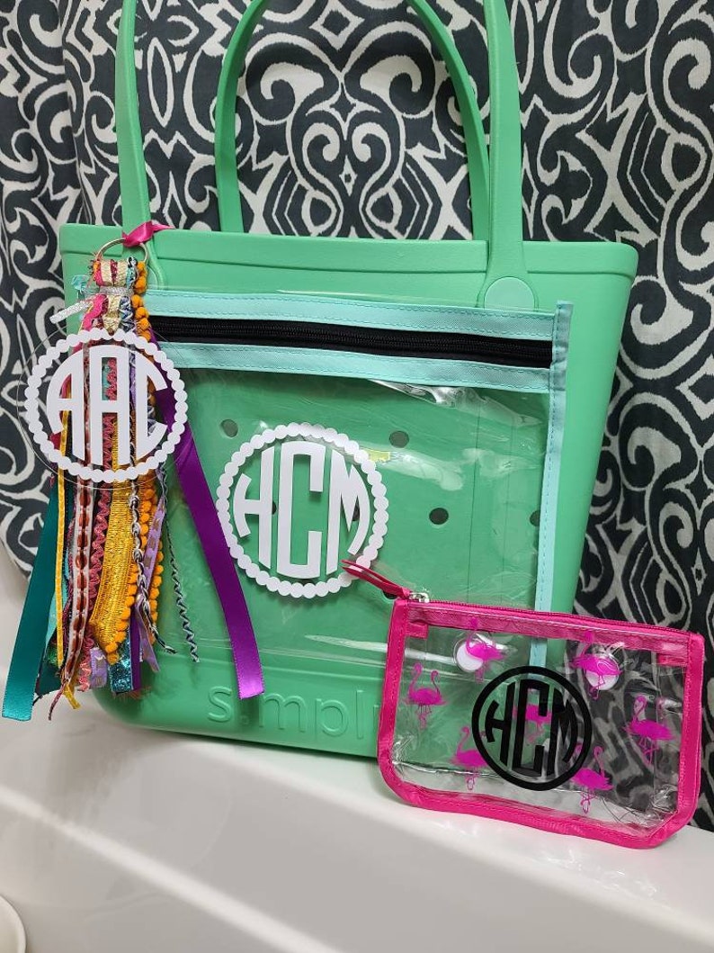 Bundle of 3 Monogrammed Bogg Bag Charm 5 Bag Decal Etsy