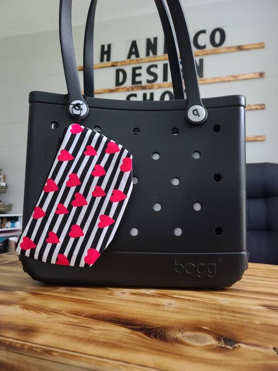 Bogg Bag Accessories Bag Pin Red and Hearts Zip Pouch Etsy