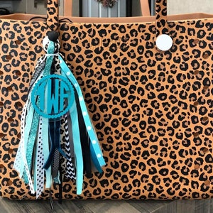 Custom Color Monogrammed Bogg Bag Tassel Charm Your Choice 