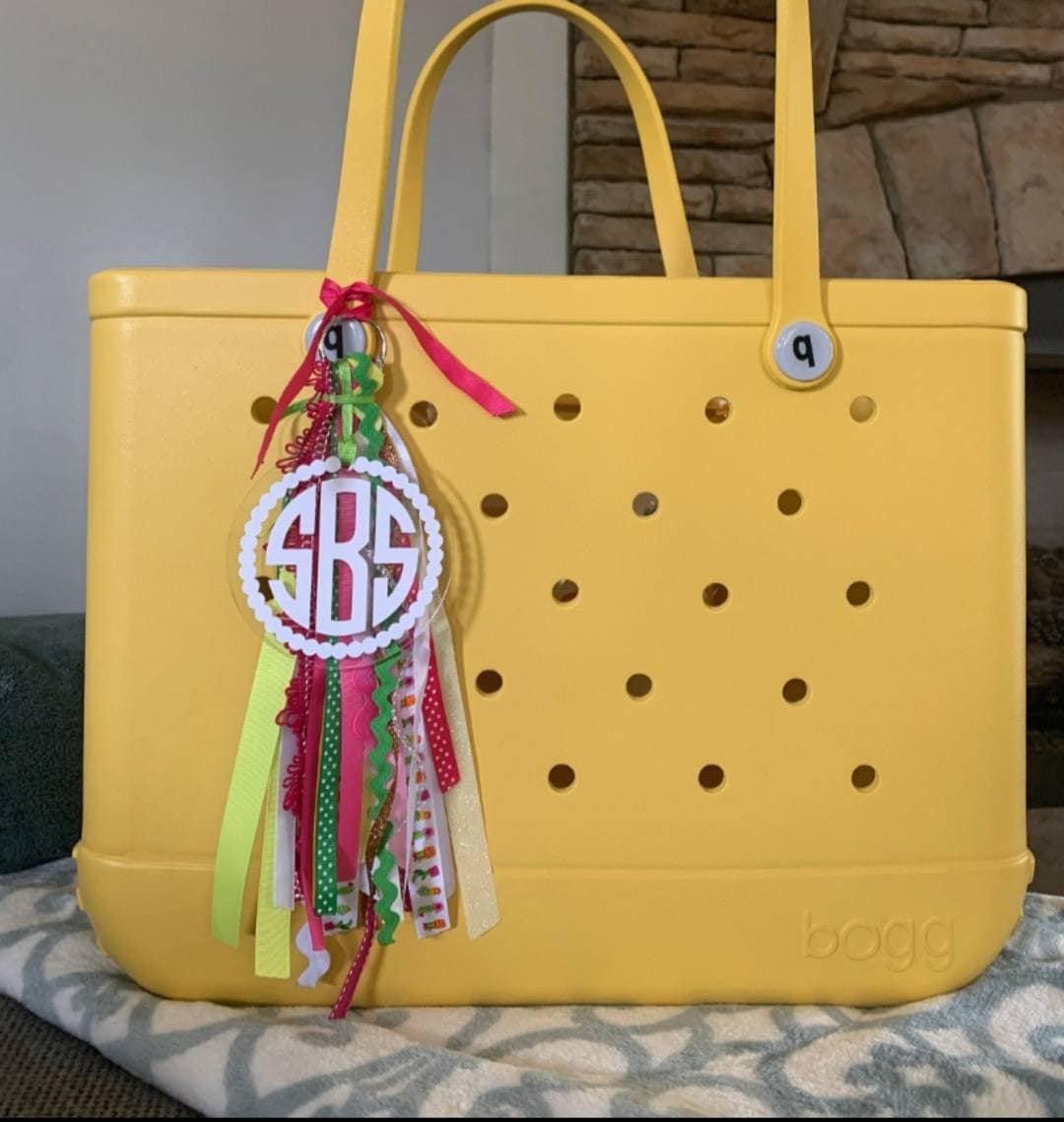 Custom Color Monogrammed Bogg Bag Tassel Charm Etsy