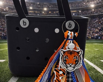 Dije de borla para bolso personalizado del equipo Bogg, universidad, escuela secundaria y equipo recreativo