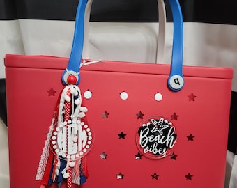 Personalized Bogg Bag Accessories Bundle: Monogrammed Tassel, Button & Handle Wrap
