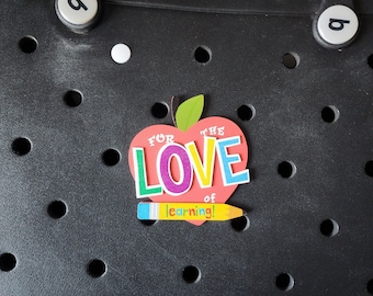 Apple Bogg Bag Charm – Teacher Gift, Handmade Birchwood Accessory