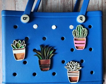 Botón artesanal para bolsa de suculentas Bogg: Bit de madera de abedul