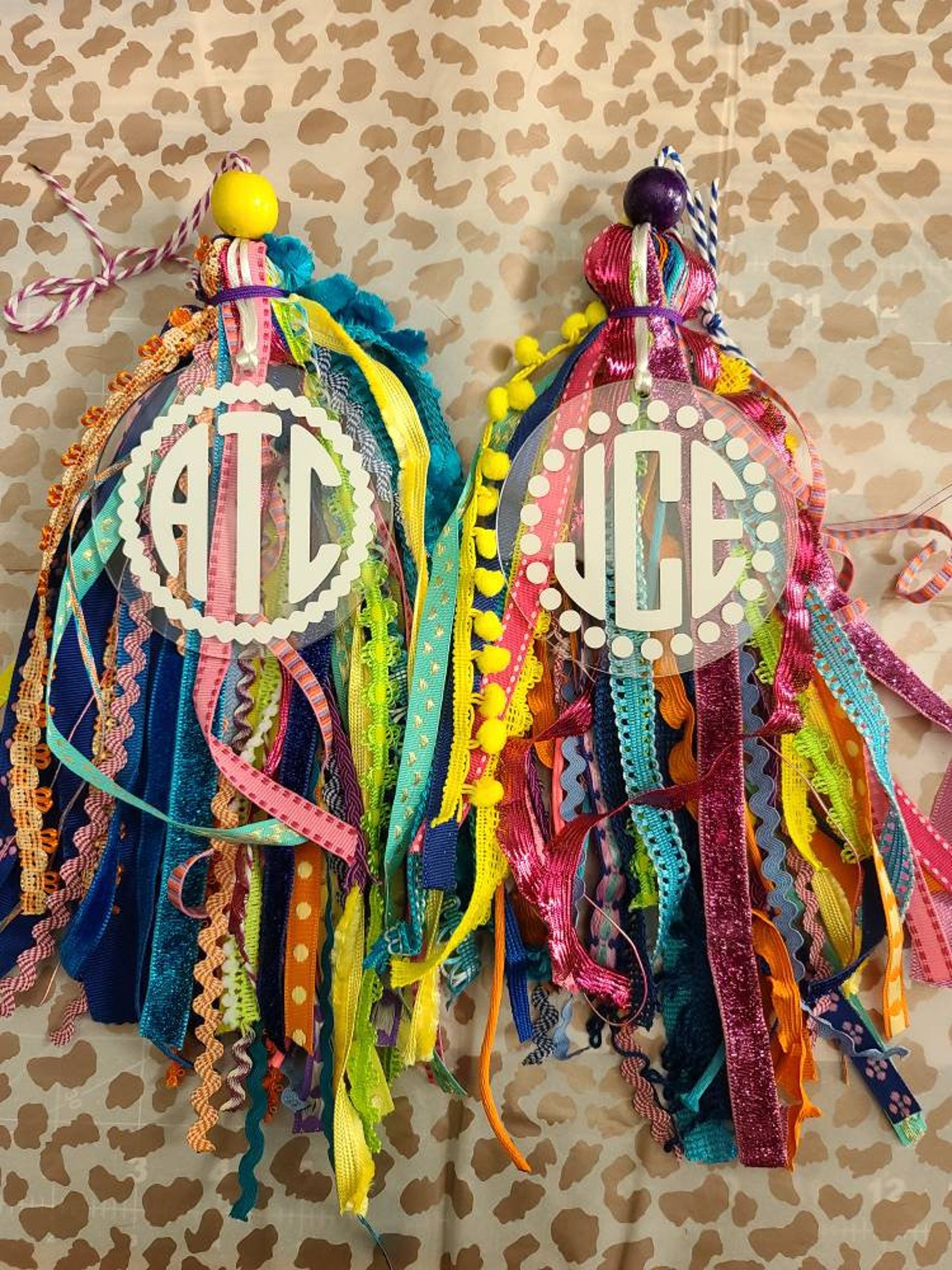 Monogrammed Bogg Bag Accessory/ Tassel Vibrant Colors Etsy