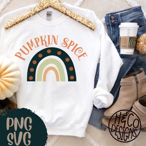Boho Pumpkin Spice PNG, pumpkin spice SVG, fall theme Png, Boho Theme Pumpkin spice, Png, Svg Files for Cricut, Sublimation Designs