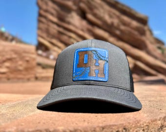 Custom Engraved Leather Patch Hat: Richardson 112 Business Logo