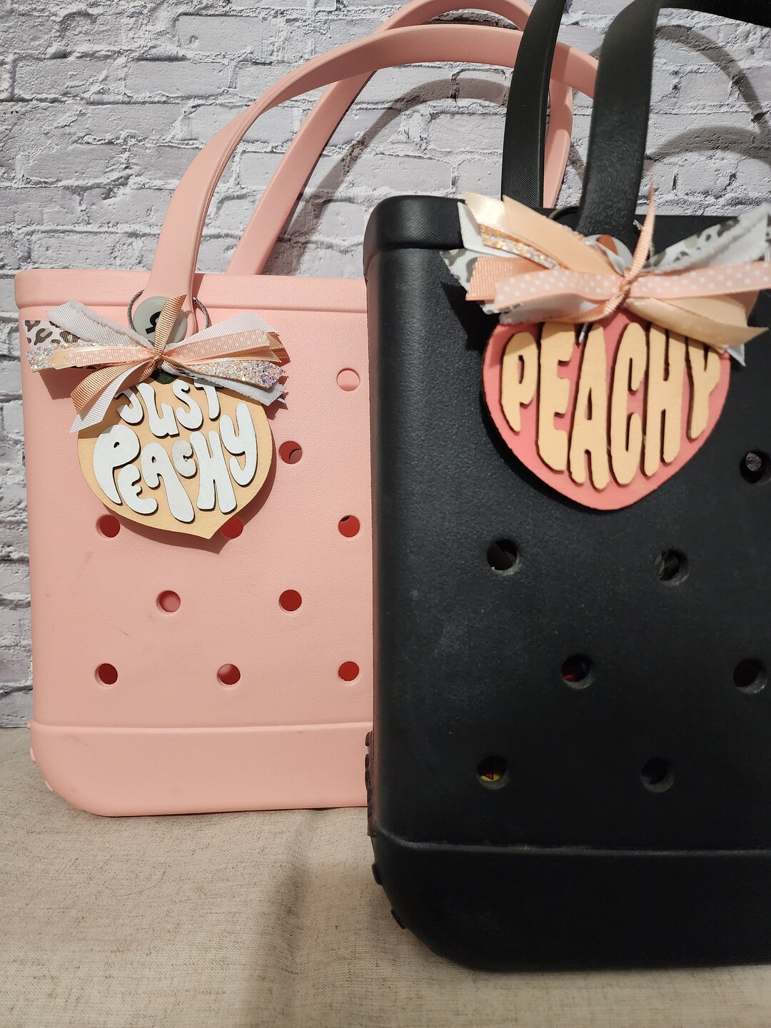 Just Peachy Peachy Bogg Bag Charm Rearview Mirror Car Charm Peach ...