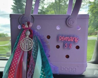Pingente de tassel personalizado com monograma para bolsa Bogg: Etiqueta de acrílico personalizada