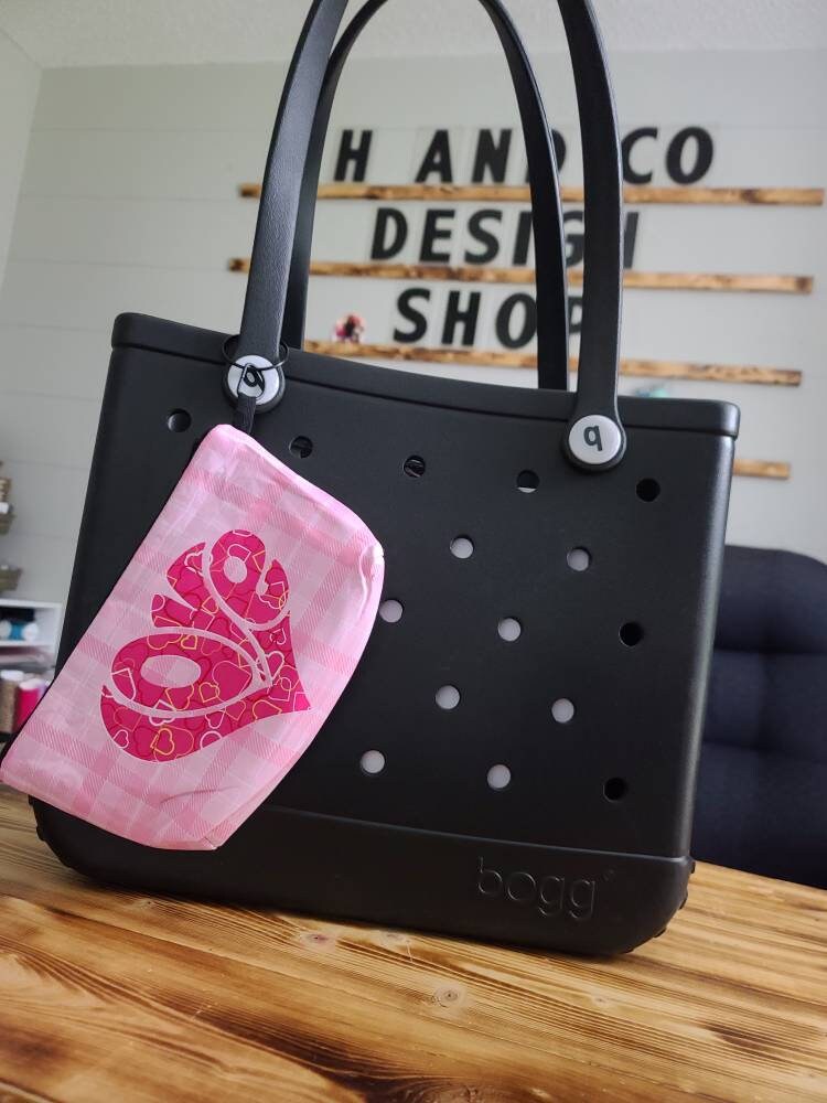 Bogg Bag Accessories Bag Pin Red and Hearts Zip Pouch Etsy