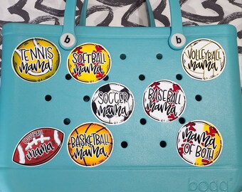 Sports Mama Bogg Bag Charm – Acrylic Circle Button