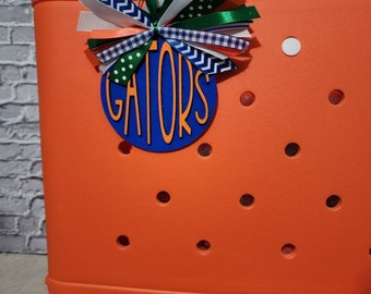 Gators Bag Charm – 3D Laser Cut Birchwood, Team Spirit Key Chain