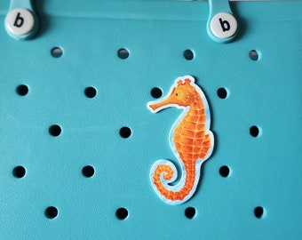 Handmade Seahorse Bogg Bag Button Charm – Summer Beach Theme