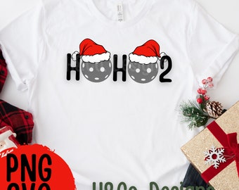Funny Christmas Pickleball Shirt Design: HoHo2 PNG SVG (Digital Download)
