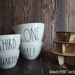 Measuring Cup Risers for Rae Dunn Measuring Cups WITH HANDLES | Unassembled | Measuring Cups NOT Included