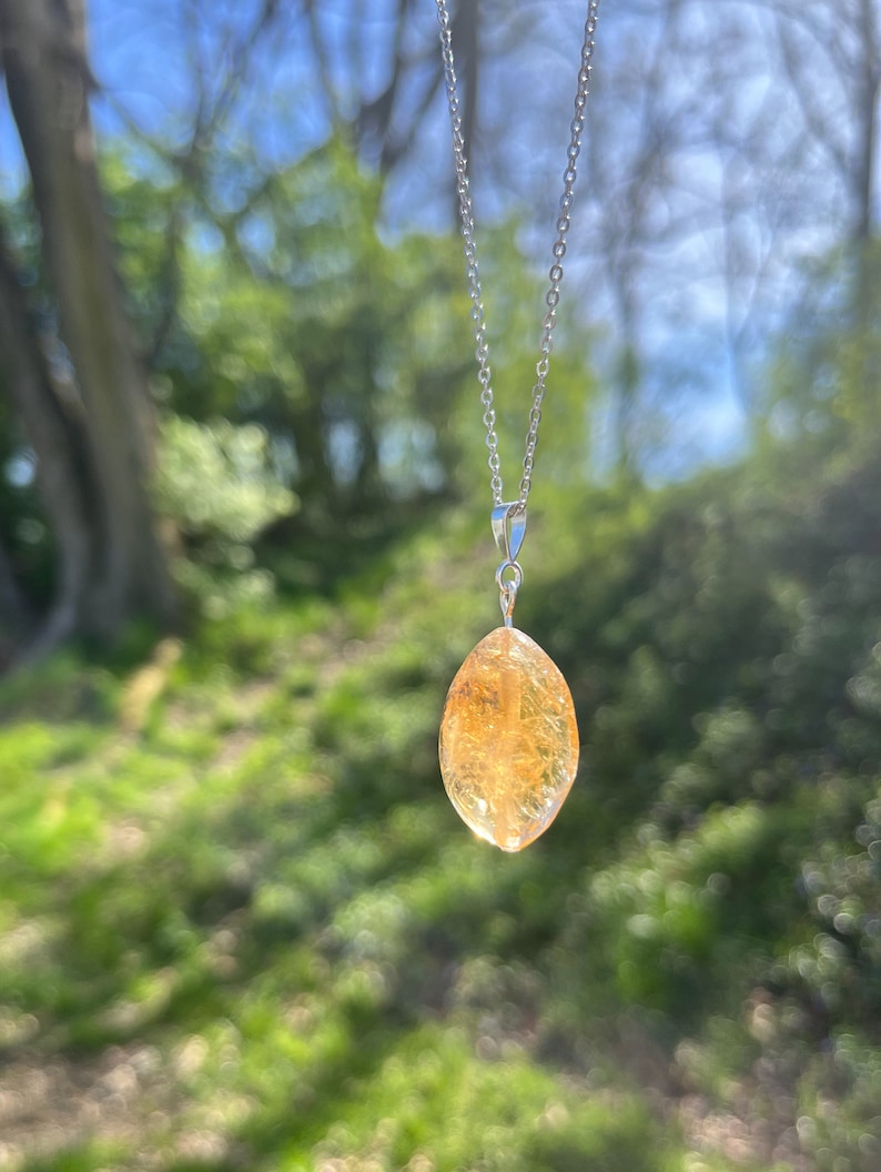 Handmade Natural Citrine Pendant Necklace - Etsy