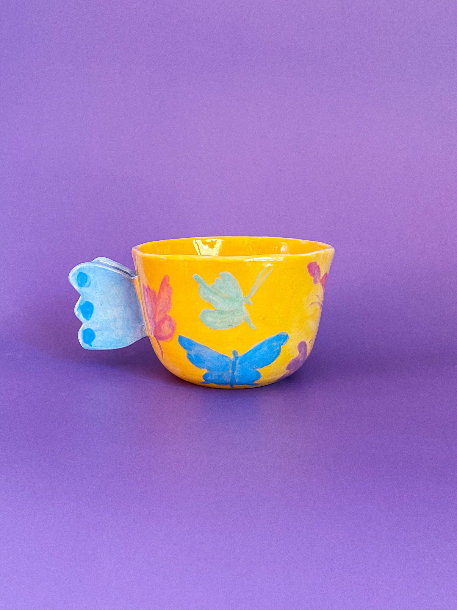 Mug Papillon L/Mug en Céramique Fait à La Main
