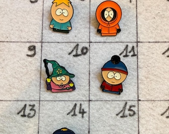 Spilla in metallo con personaggio dei cartoni animati di South Park