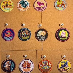 Parche termoadhesivo de astrología