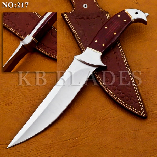 12.3" kb blades Full Tang Handmade 1095 Carbon Steel Fixed Blade Hunting Knife