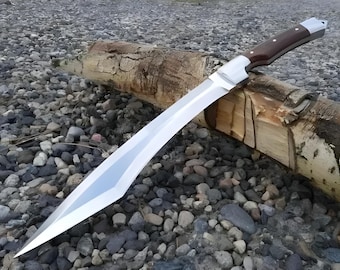 Custom Handmade D2 Tool Steel Large Tanto Knife with Leather Sheath | Outdoor Knife Tool | gift for him | Hunting Knife for Outdoorsmen