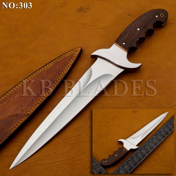 16.0" kb blade Custom Handmade Stainless Steel Fixed Blade Full Tang Hunting Knife