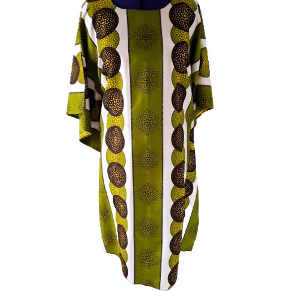 Boubou Afrikanischer Wachs-Kaftan. Sehr schönes langes baltisches Kleid