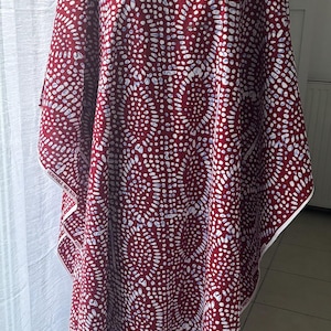 Zeer mooie lange rode jurk met maxi waxprint Ankara Kaftan Boubou