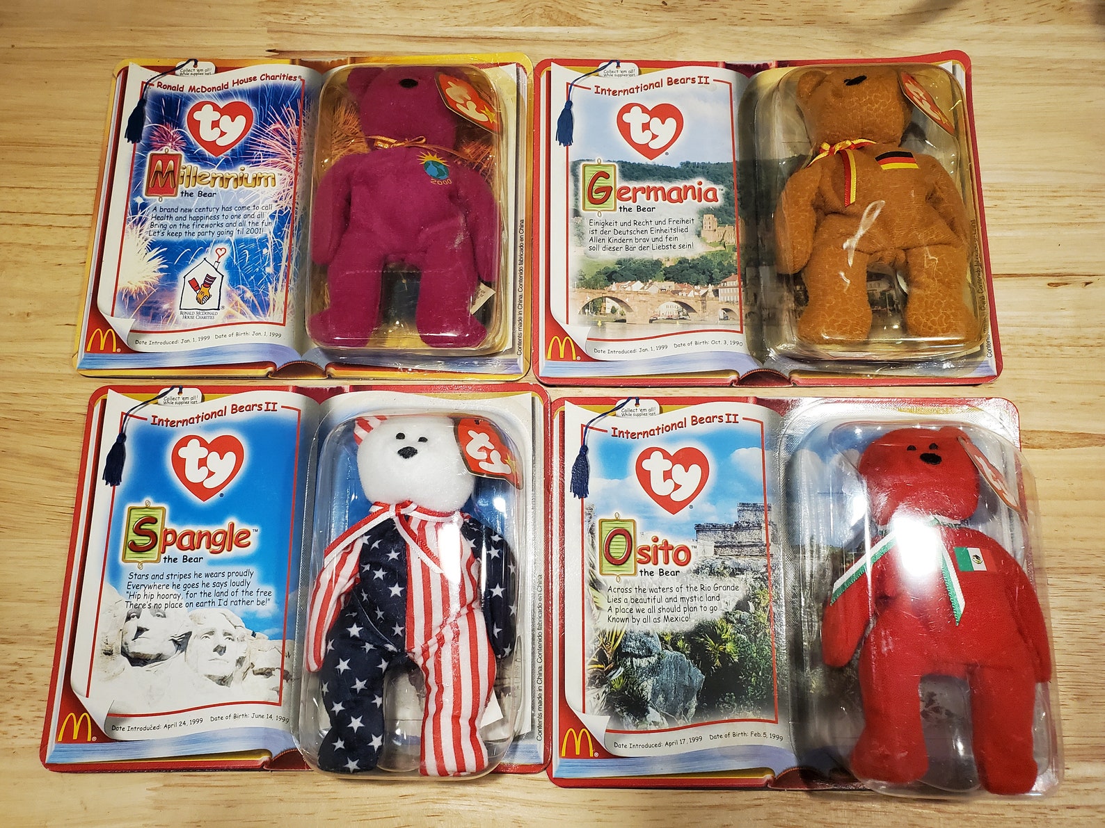 Mcdonalds TY International Bears II Beanie Babies Bear Etsy UK