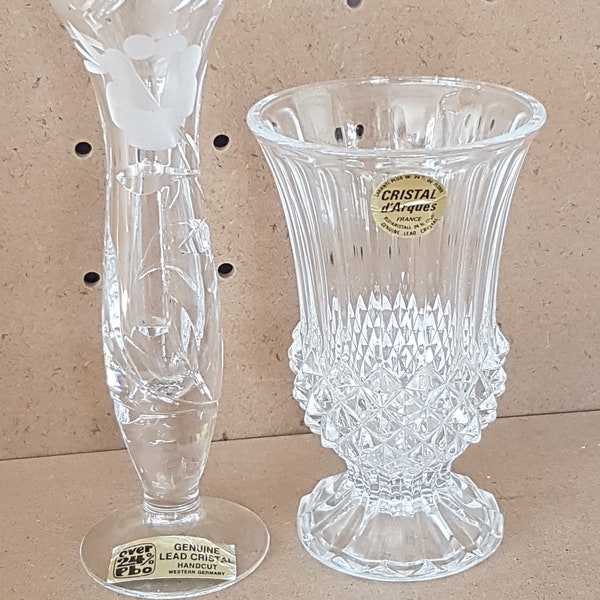 Lead Crystal Vase Etsy UK
