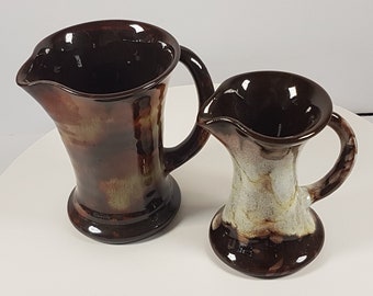 2 x Brown Ewenny Pottery Jugs