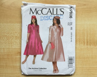 McCall's M7806 Circa 1958 - Sewing Pattern for Vintage Dress with Petticoat - Uncut paper pattern, Sizes US 6 to 14