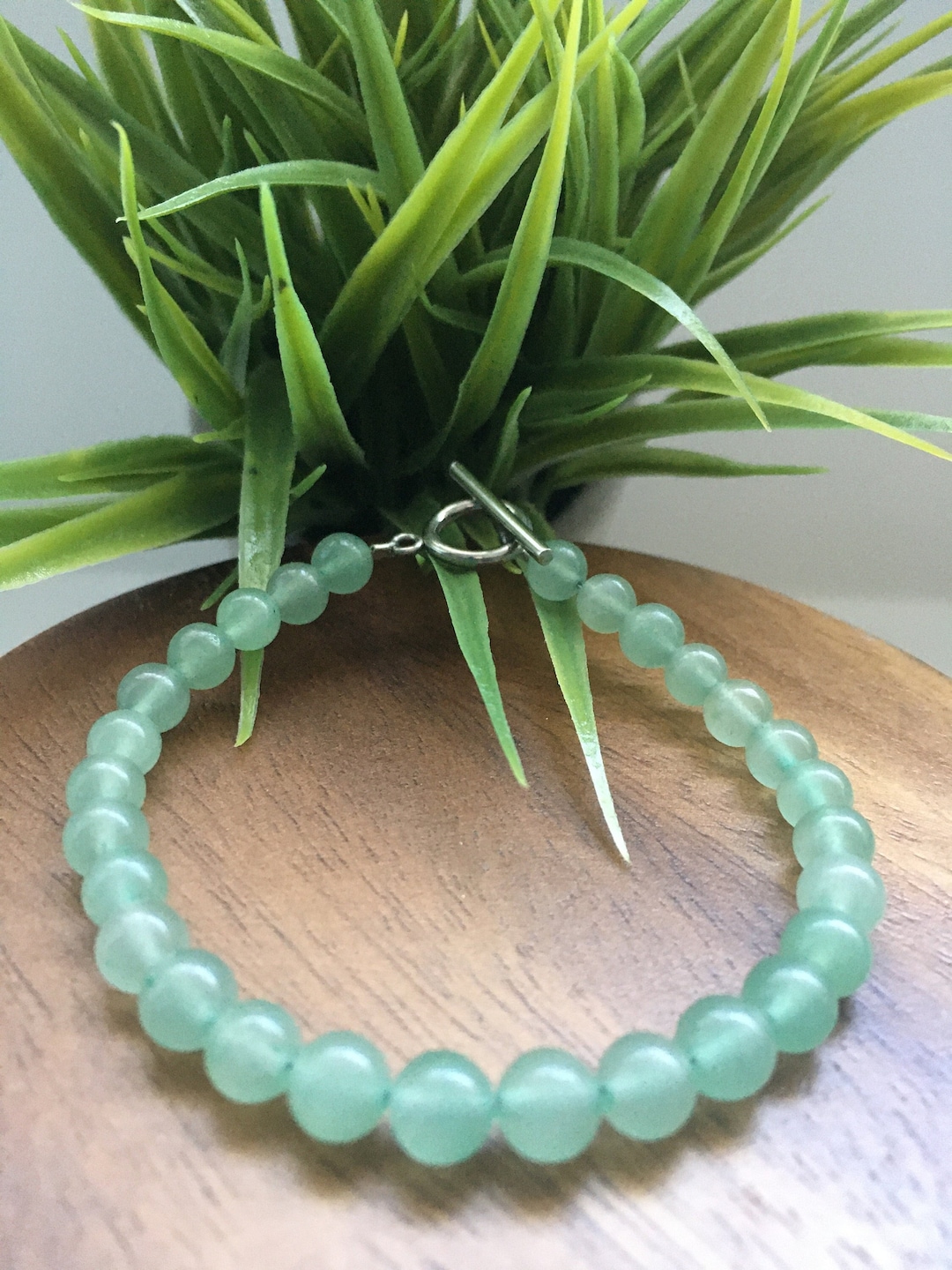 BRACELET JADE vert Boule de 9.5 MM AA Homme ou Femme